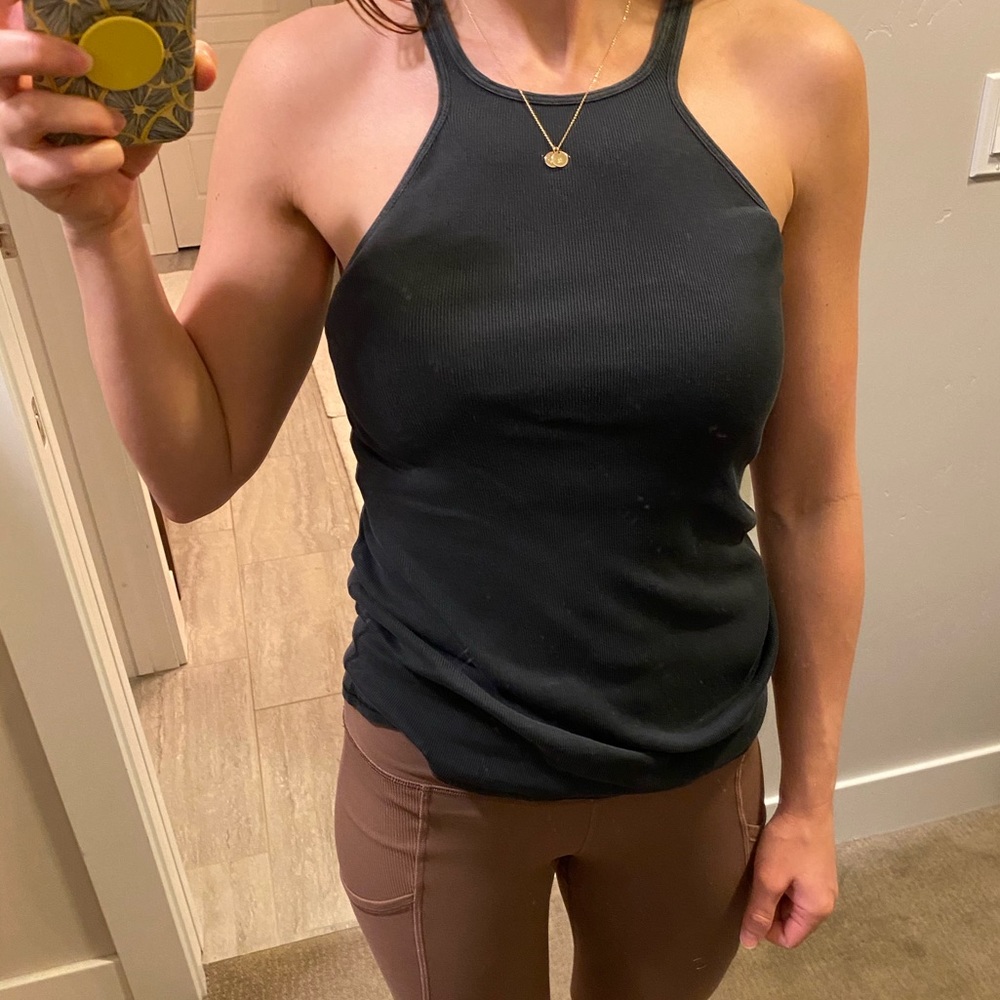 Ribbed Lululemon Black Tank Top